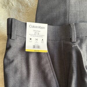 Calvin Klein Charcoal Dress Pant Slim Fit